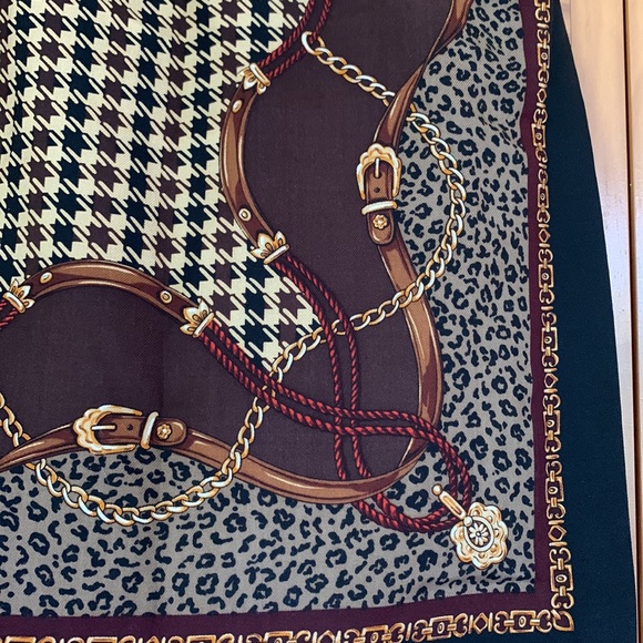 Vintage Talbots silk wrap skirt - Picture 2 of 5